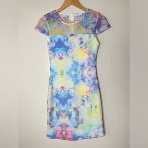 Parker Augusta mesh colorful bodycon Dress